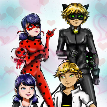 Miraculous Ladybug and Cat Noir