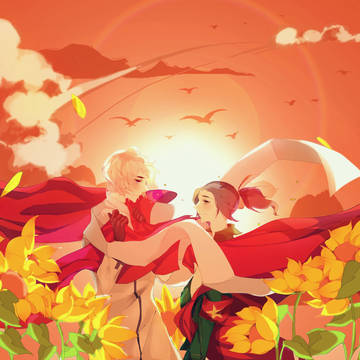 【APH】赤い夕日のひまわり