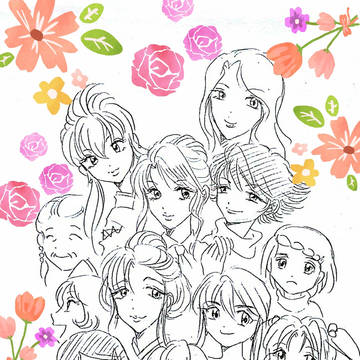 コピー用紙にオリジナルキャラ思い出し落書き