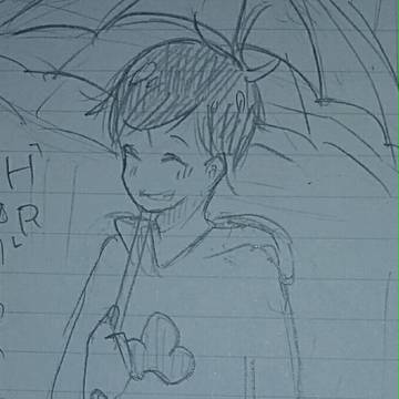 松 落書き