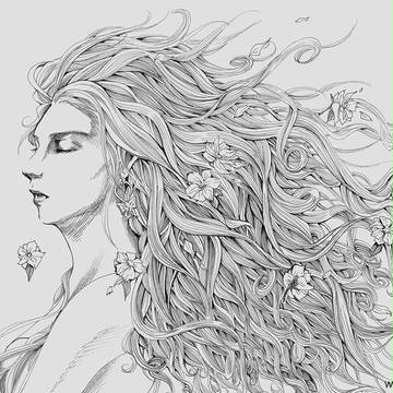 Hair flying