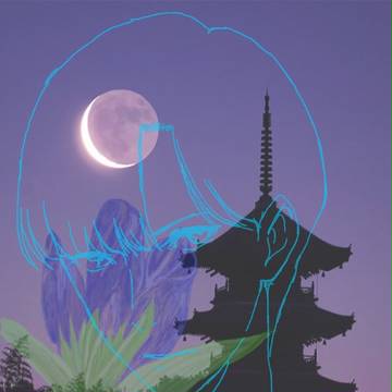 月夜に溶けて