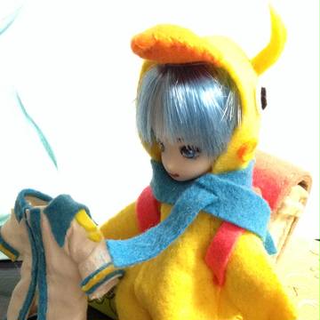 ピヨきぐるみとランドセル