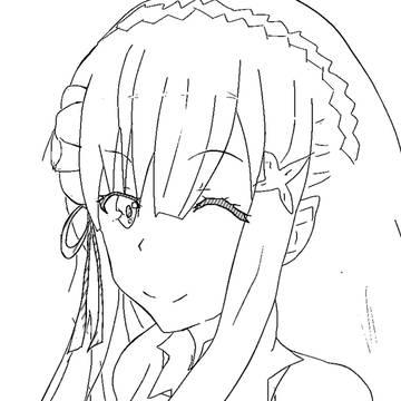 ウィンクするエミリアたん