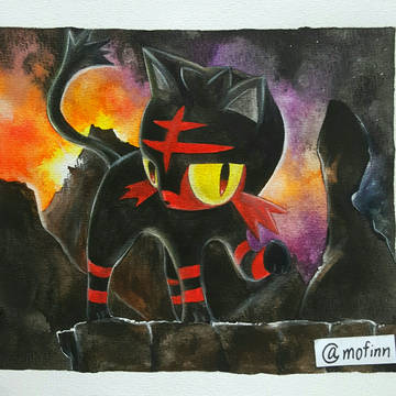 litten ニャビー artwork