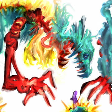 doodle monster-Wingless? 
