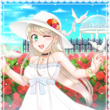 薔薇園で小鳥たちと♬