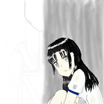 雨の中で