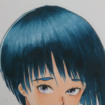 Blue hair girl