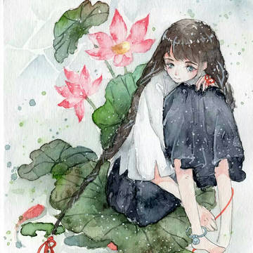 少女荷与鲤