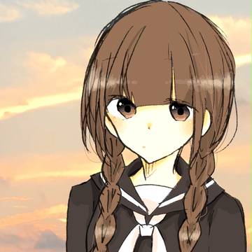 夕焼けと彼女