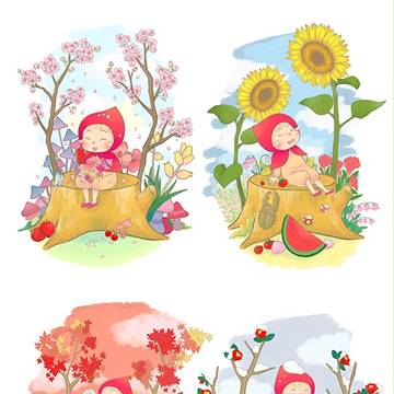 25年度生「四季のイラスト」