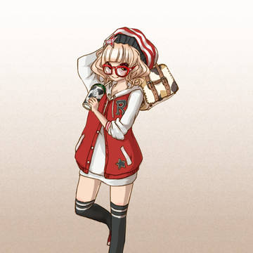 アバイラ★レッド☆ニット&グラス