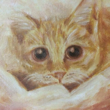 猫(油絵)