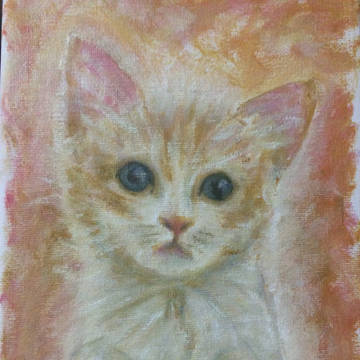 猫(油絵)