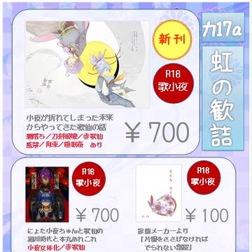 【閃華7】お品書き