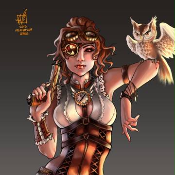 Steampunk Owl Girl