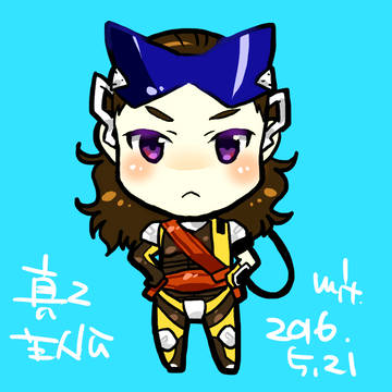 【眼鏡祭FINALノベルティ】真2主人公SD絵