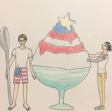 キャプテンアメリカかき氷