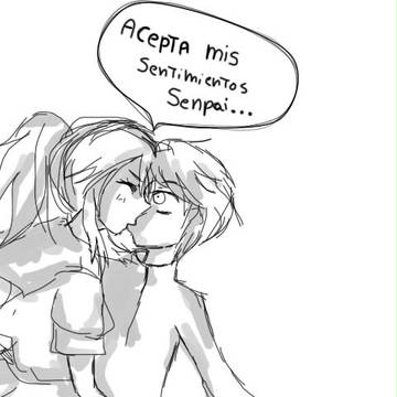 Yandere and Senpai kiss