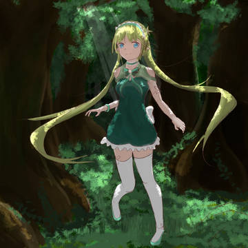 森のエルフ少女