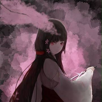 桜と巫女