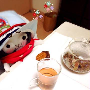 偽ザキｍハーブティー飲む。塩いれて
