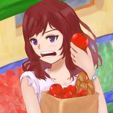 夏だからって言ってトマトをいっぱい買ってきて嬉しそうな真姫