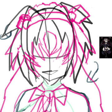 オリジナルデザインのZQさん（線画）
