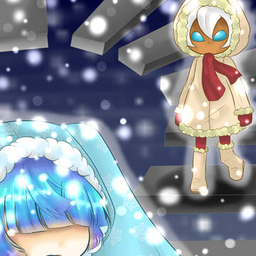 吹雪の中