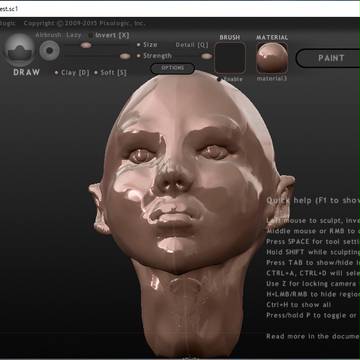 sculptrisっていうソフトで造形してみた顔