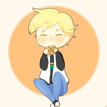 adrien chibi loves food