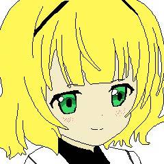 ビットマップイメージを使用して描いたシャロたそ