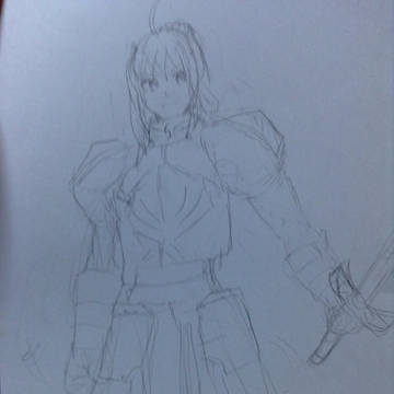 青セイバー(下書き)