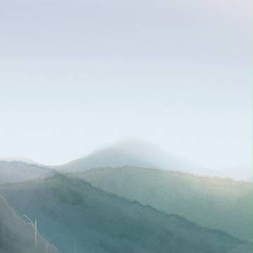 大山的森林邊緣