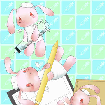 白衣のうさぎ？