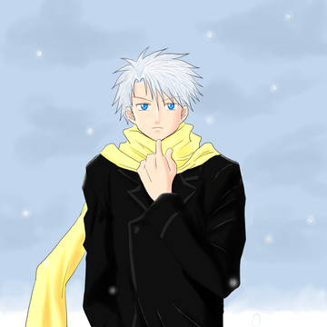 雪の中