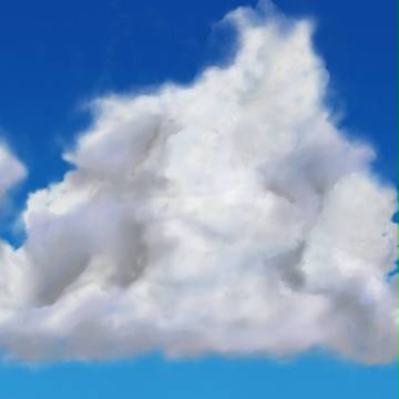 雲の背景練習