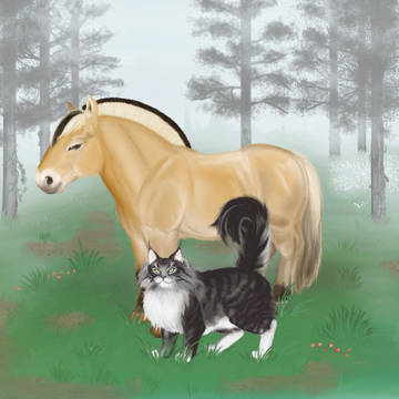 馬と猫