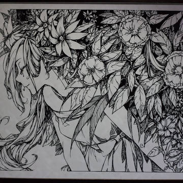 '' Good night.'' 切り絵
