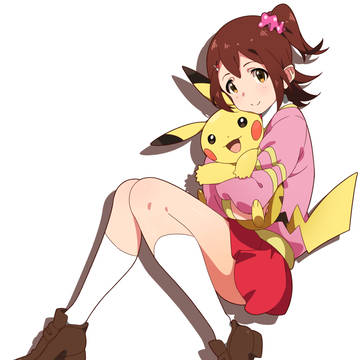 未来とピカチュウ