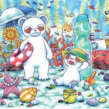 海の砂浜で