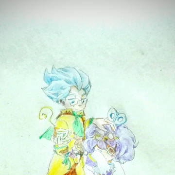 セヴィリオにぽんぽんされるガラテアさん(幼少)
