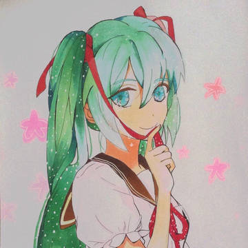 Miku～临摹