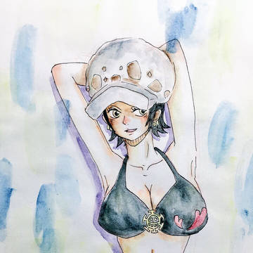 女体化ロー船長！