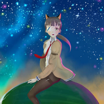 Mio and melon in the space