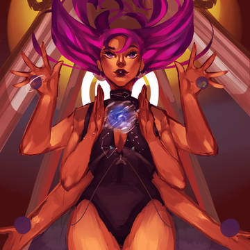 Stained glass goddess.