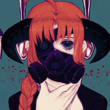 ガスマスクと角