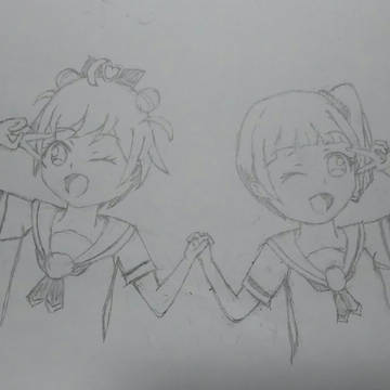 姉妹でかしこま