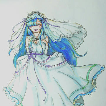 蕾姆长发婚装